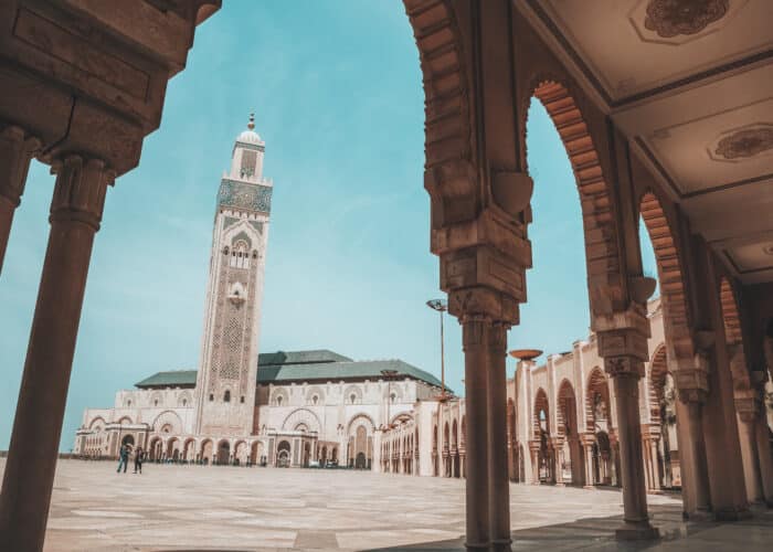 Hassan II Mosque in Casablanca seen during 6 Day Morocco Tour from Marrakech to Merzouga back to Casablanca top Morocco tour